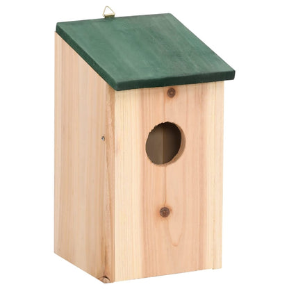 Bird Houses 4 pcs Wood 12x12x22 cm