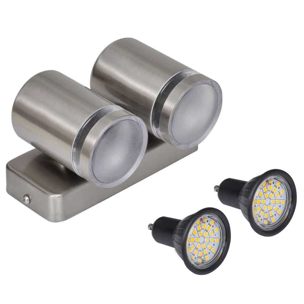 LED Wall Lamp Stainless Steel Down with Cone Head