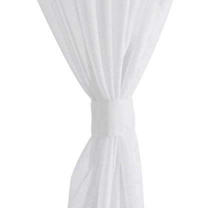 White Sheer Curtain 140 x 225 cm 2 pcs