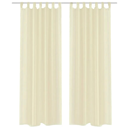 Cream Sheer Curtain 140 x 225 cm 2 pcs