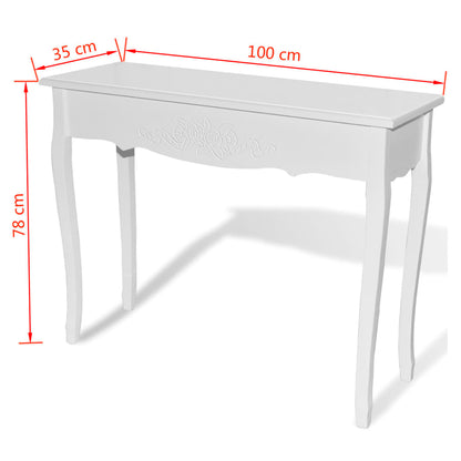 Dressing Console Table White