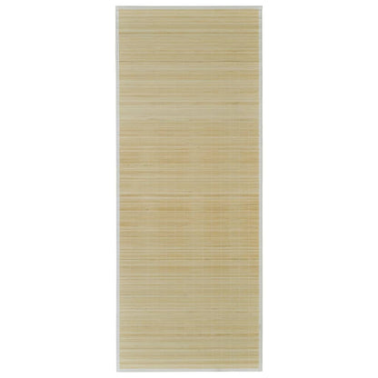 Rectangular Natural Bamboo Rug 80 x 300 cm