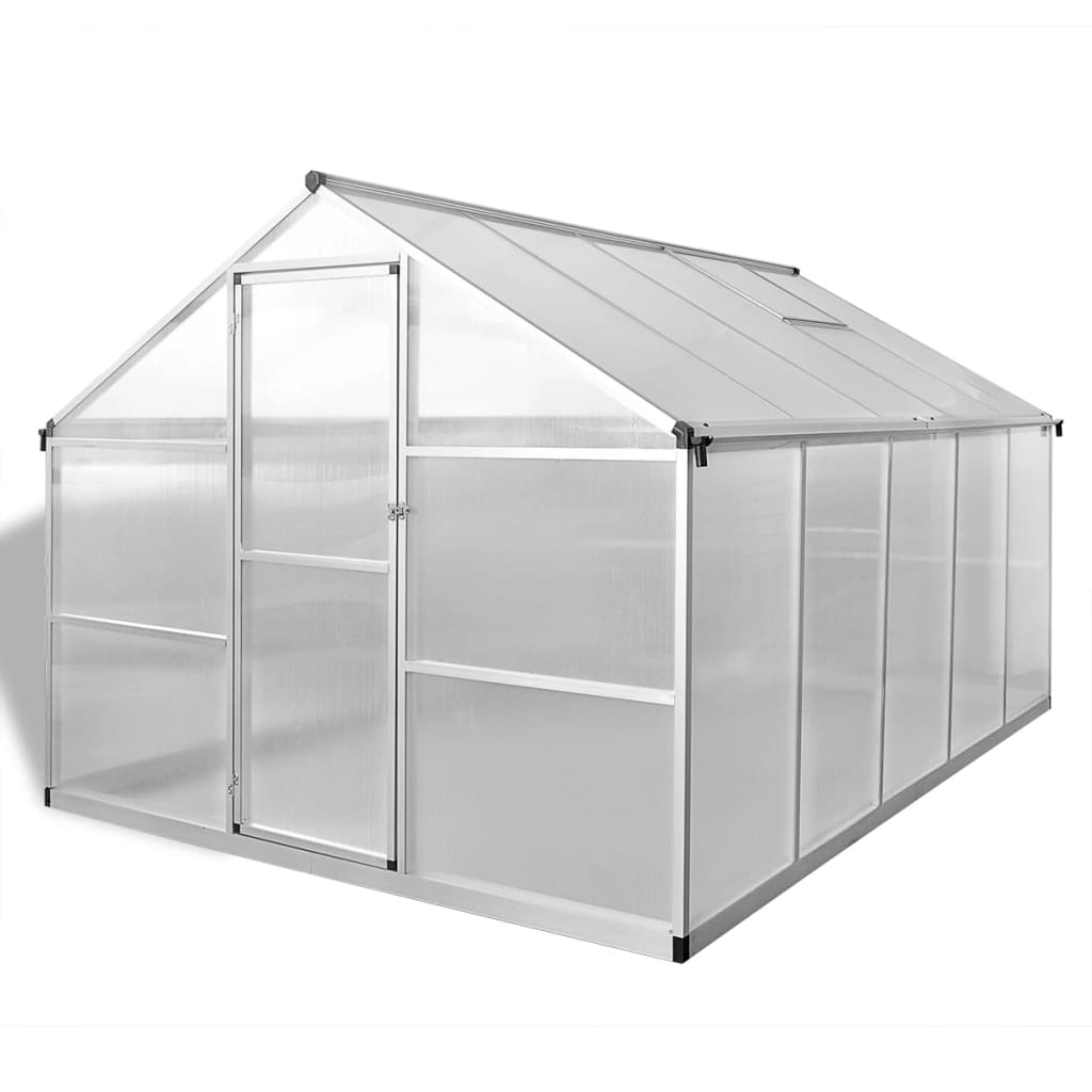 Reinforced Aluminium Greenhouse with Base Frame 7.55 m²