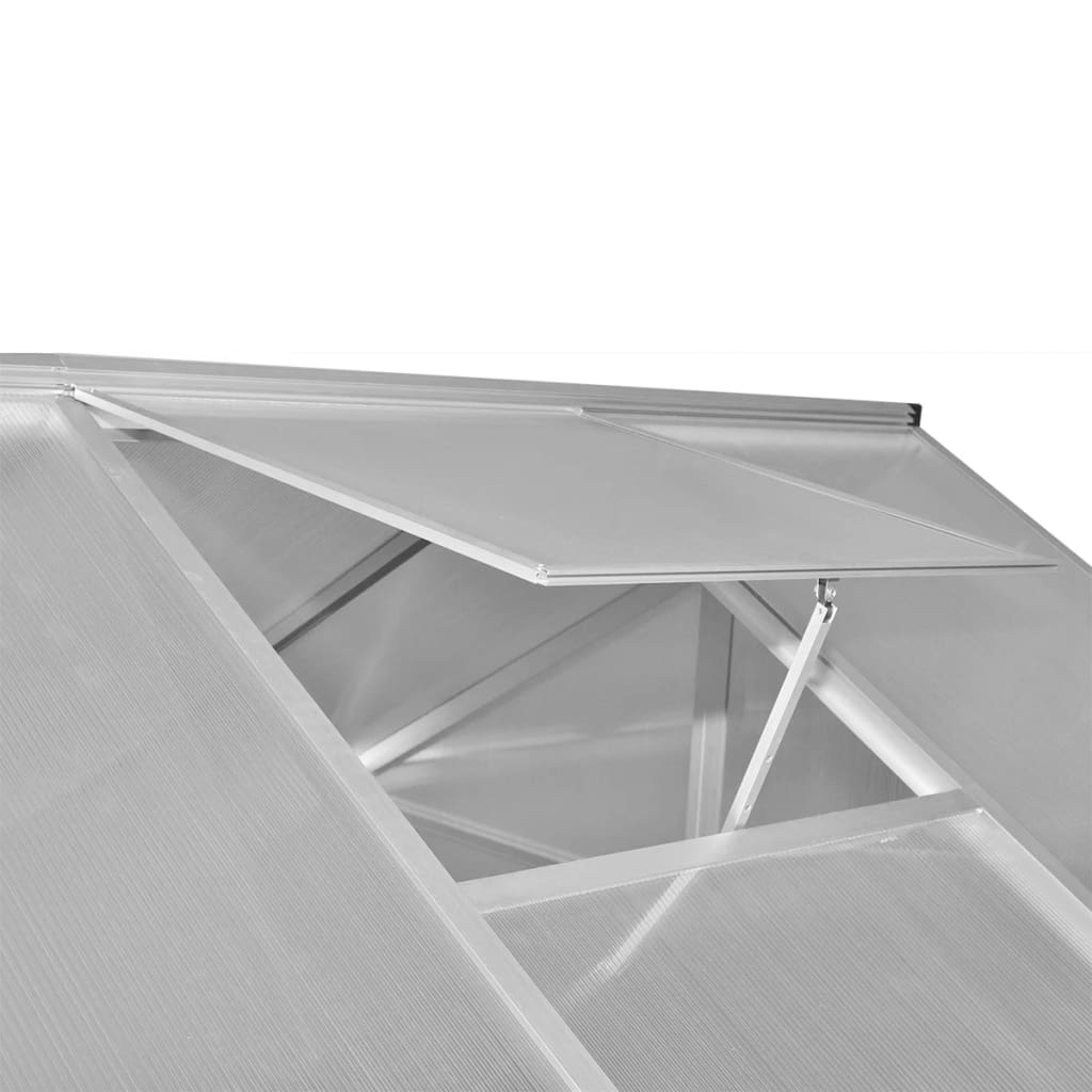 Reinforced Aluminium Greenhouse with Base Frame 7.55 m²