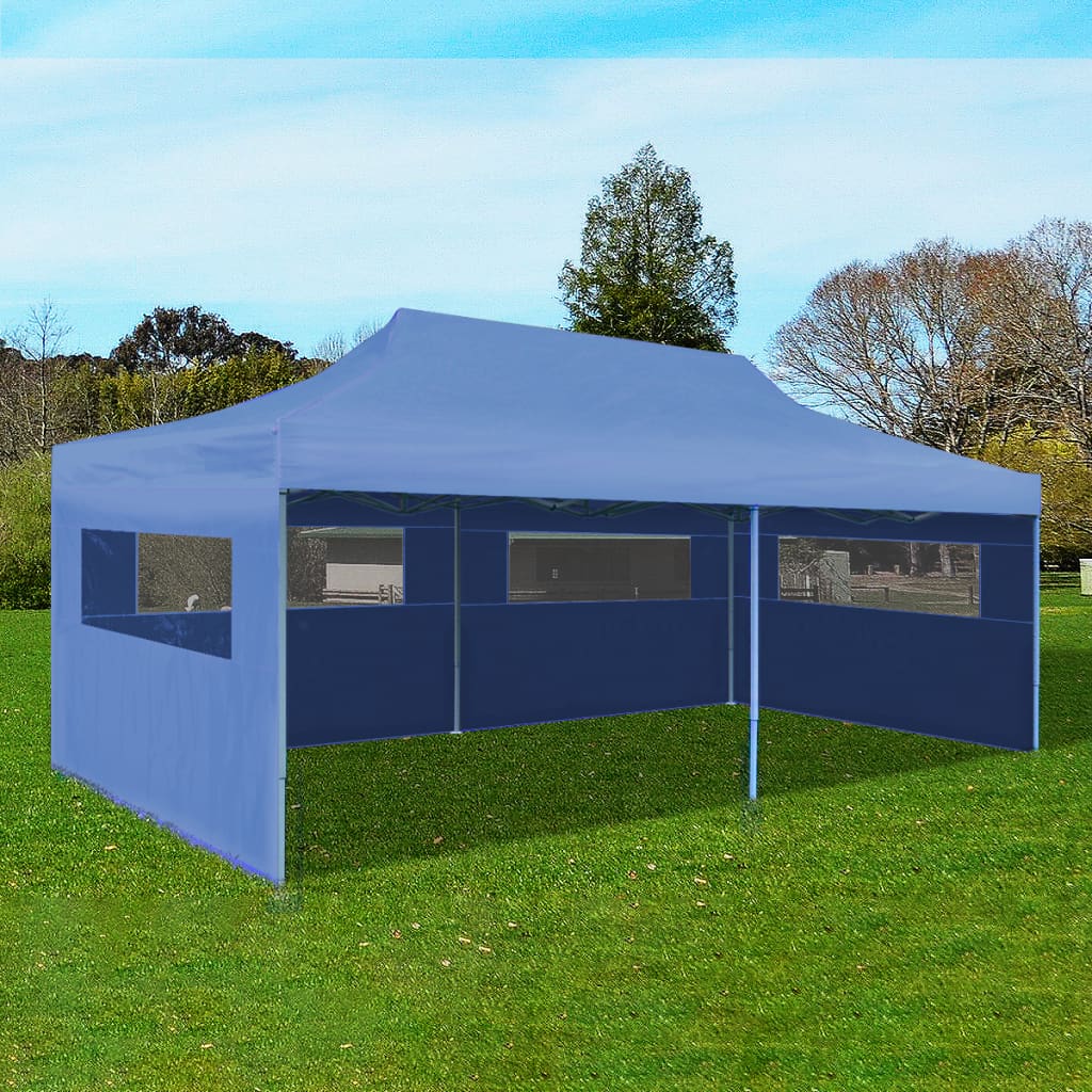 Blue Foldable Pop-up Party Tent 3 x 6 m