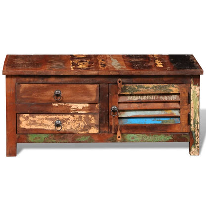 Reclaimed TV Hi-Fi Cabinet Side Cabinet Solid Wood