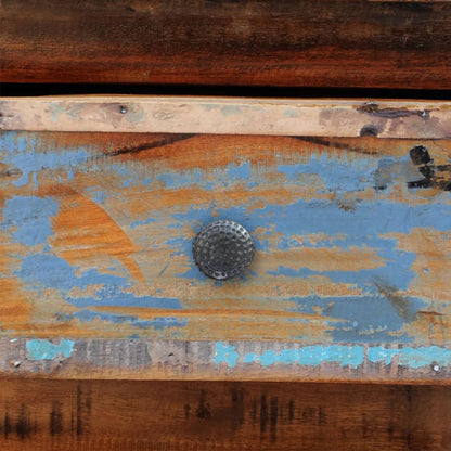 Nightstand with 2 Drawers Solid Reclaimed Wood