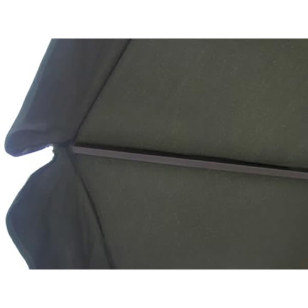 Aluminium Garden Parasol with Portable Base Green