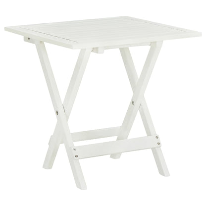 Bistro Table White 46x46x47 cm Solid Acacia Wood