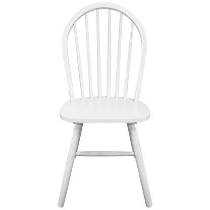 Dining Chairs 4 pcs White Solid Rubber Wood