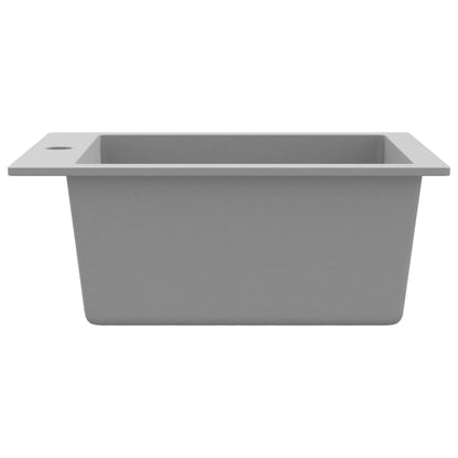 Overmount Kitchen Sink Single Basin Granite Grey