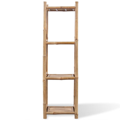 4-Tier Square Bamboo Shelf