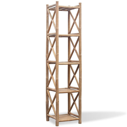 5-Tier Square Bamboo Shelf