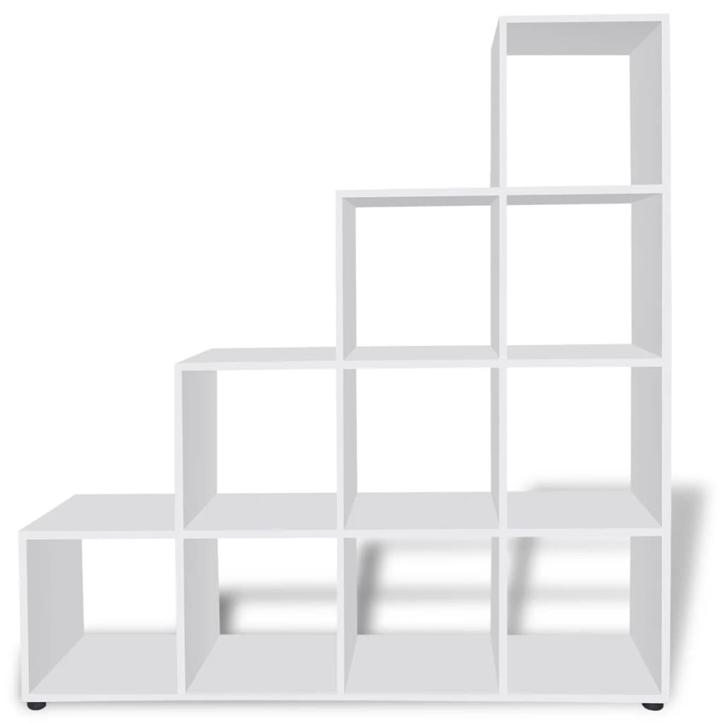 Staircase Bookcase/Display Shelf 142 cm White