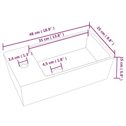 Sink Basin Faucet Ceramic Square(not for individual sales / blocked all in blockcades)