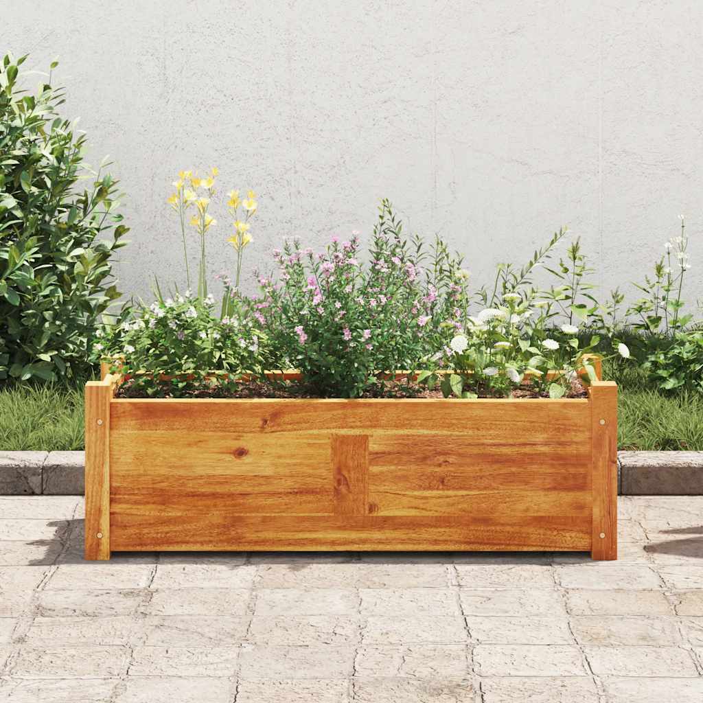 Garden Raised Bed Acacia Wood 76x27.6x25 cm