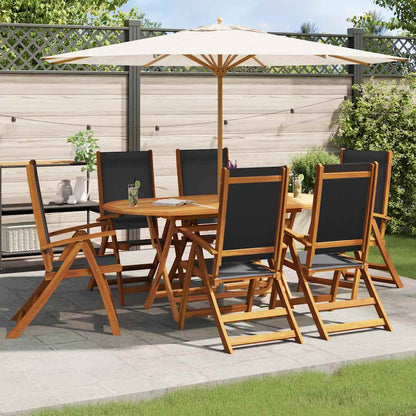 7 Piece Outdoor Dining Set Solid Acacia Wood