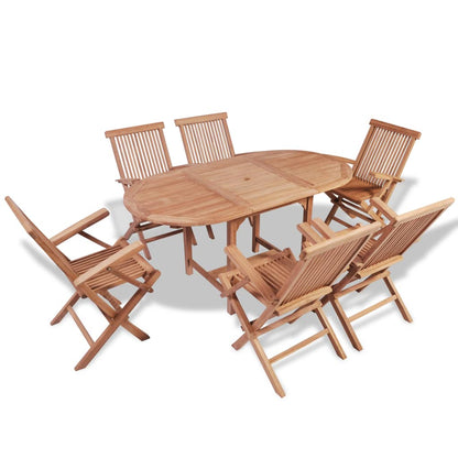 B-ware 7 Piece Outdoor Dining Set Solid Teak