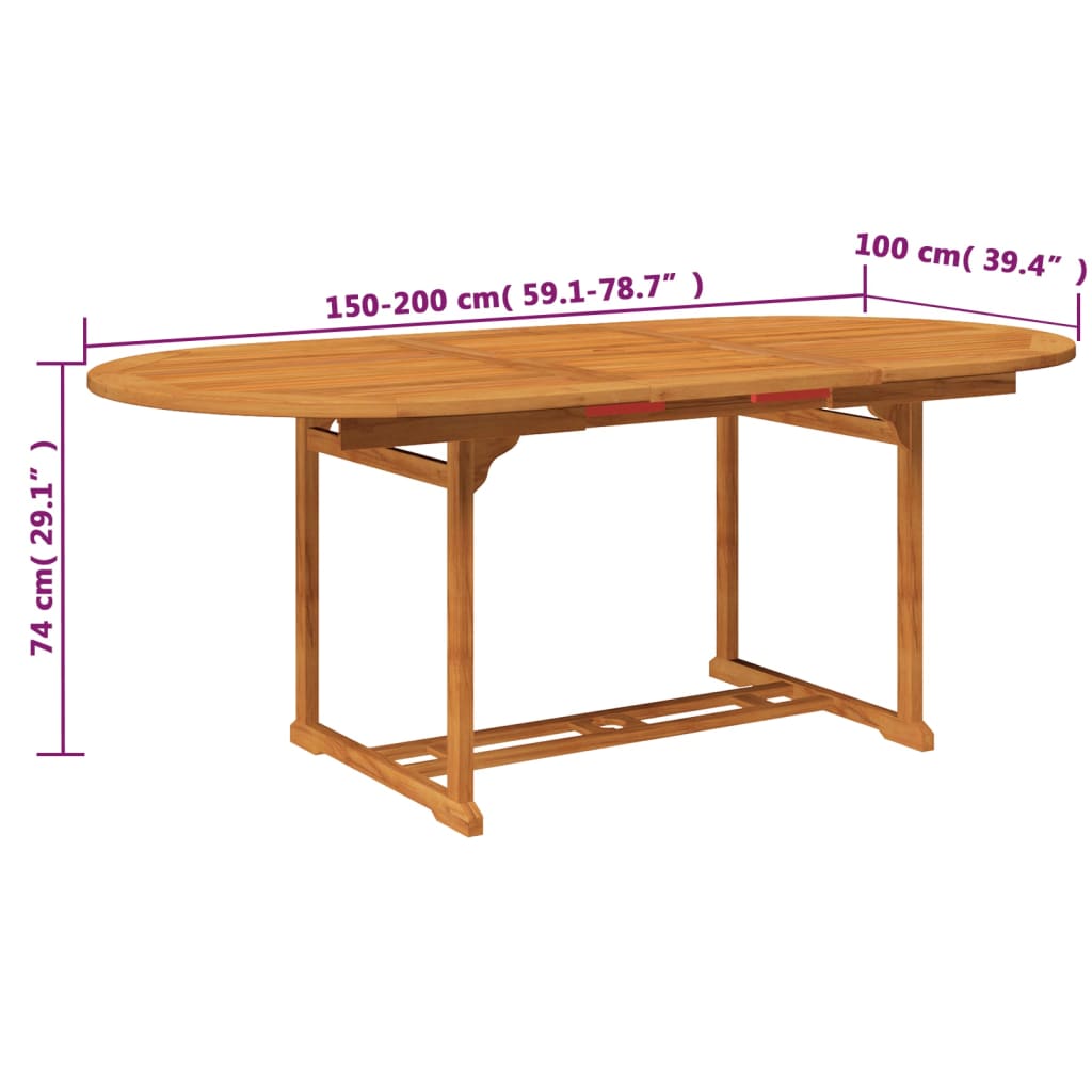 7 Piece Outdoor Dining Set Solid Acacia Wood