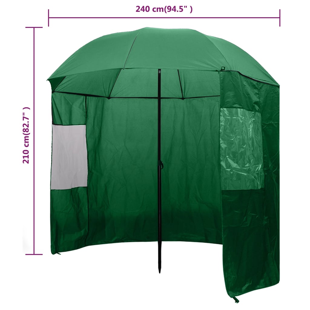 Fishing Umbrella Green 240x210 cm