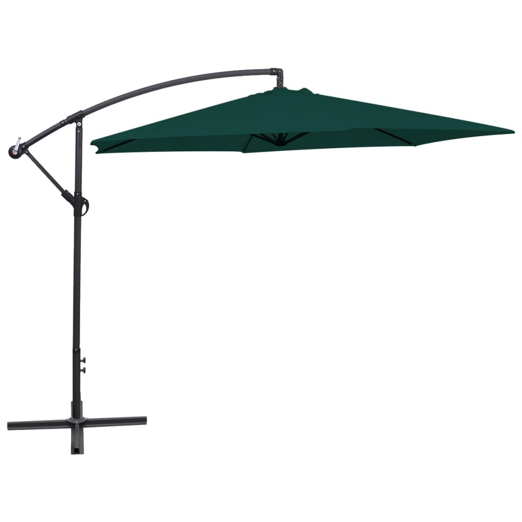 Cantilever Garden Parasol 3 m Green