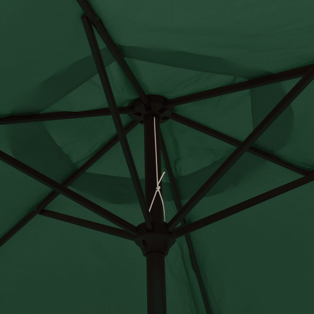 LED Cantilever Umbrella 3 m Green