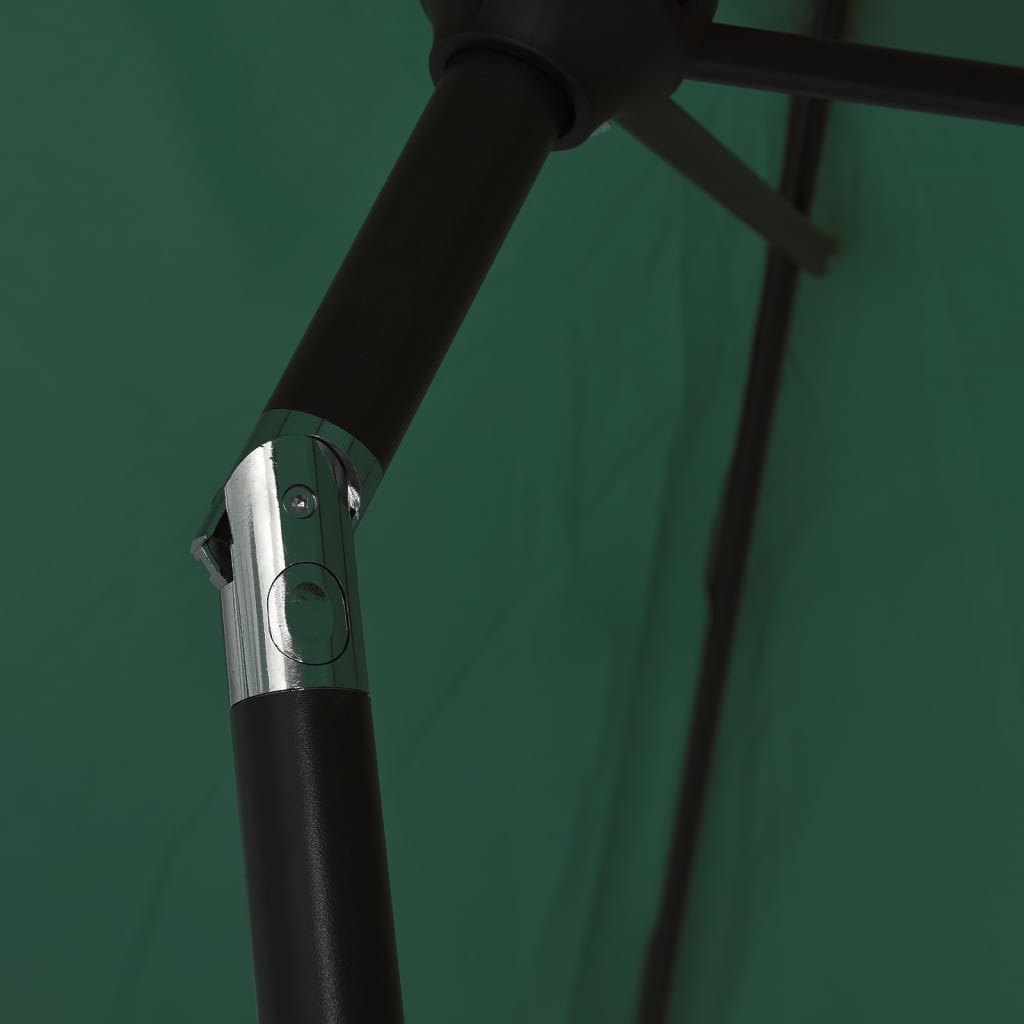 LED Cantilever Umbrella 3 m Green