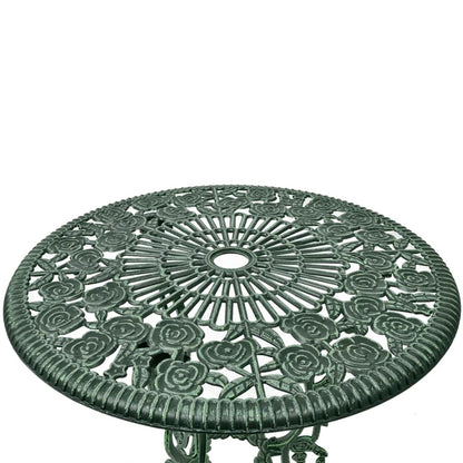 3 Piece Bistro Set Cast Aluminium Green