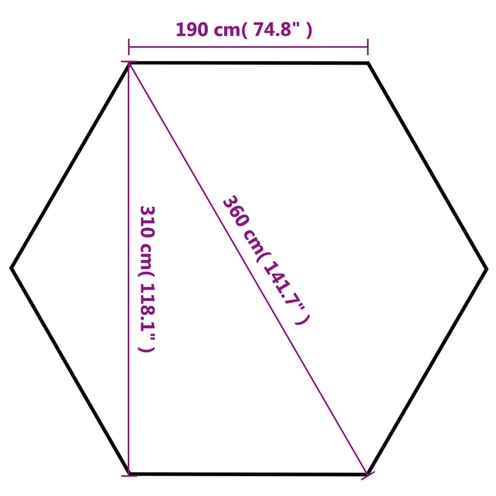 Hexagonal Pop-Up Foldable Marquee Dark Blue 3.6x3.1 m