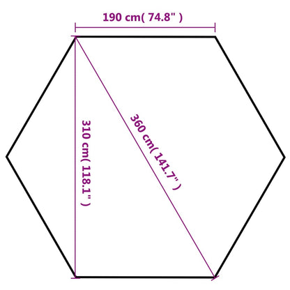 Hexagonal Pop-Up Foldable Marquee Dark Blue 3.6x3.1 m