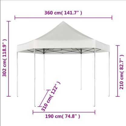 Hexagonal Pop-Up Foldable Marquee Dark Blue 3.6x3.1 m