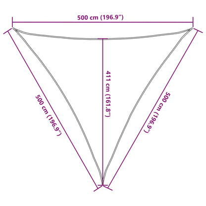 Sunshade Sail HDPE Triangular 5x5x5 m Anthracite