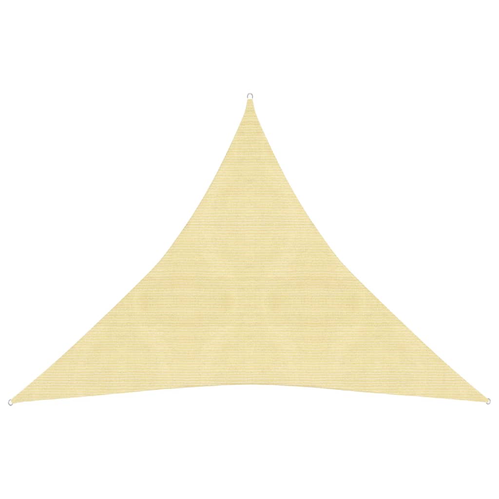 Sunshade Sail HDPE Triangular 5x5x5 m Beige