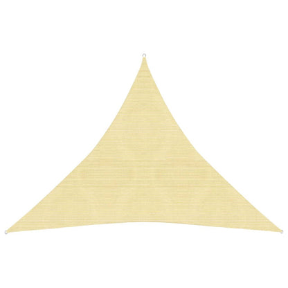 Sunshade Sail HDPE Triangular 5x5x5 m Beige