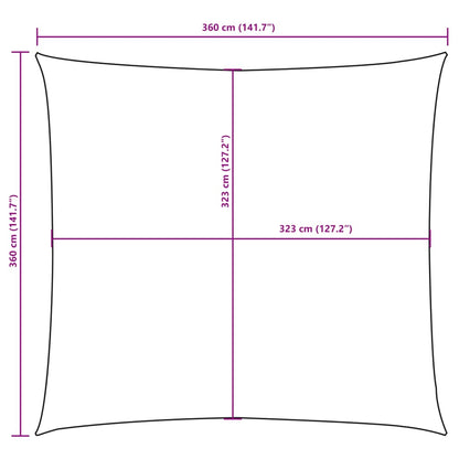 Sunshade Sail Oxford Fabric Square 3.6x3.6 m Beige