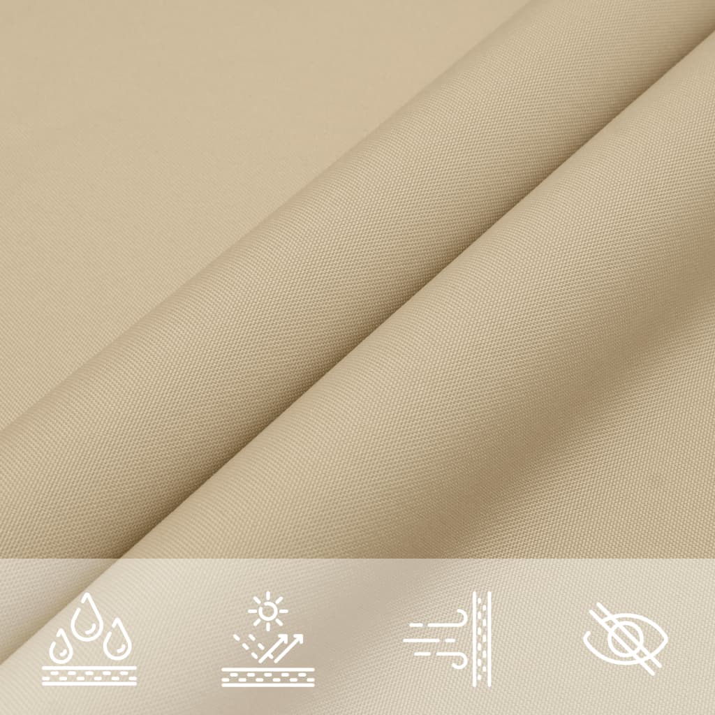 Sunshade Sail Oxford Fabric Triangular 5x5x5 m Beige