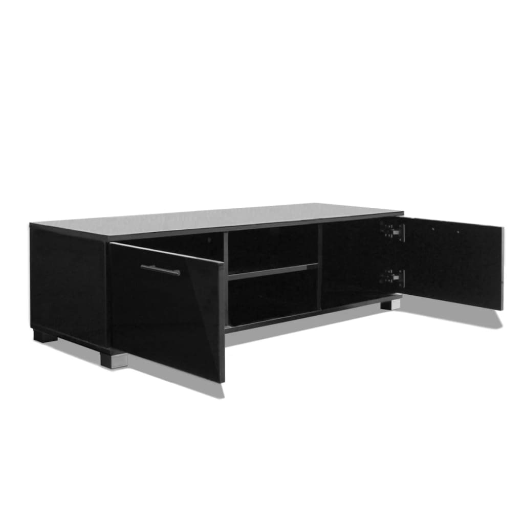 TV Cabinet High-Gloss Black 120x40.5x35 cm