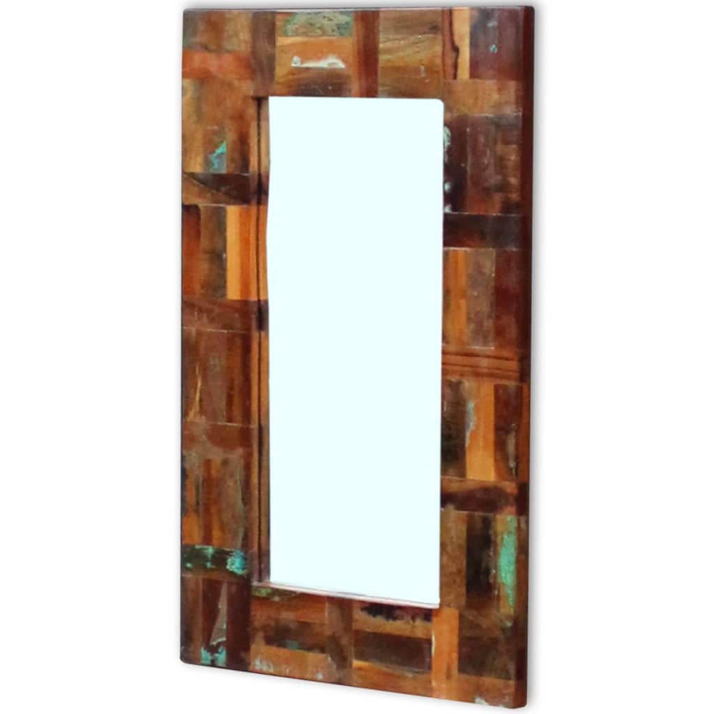 Mirror Solid Reclaimed Wood 80x50 cm