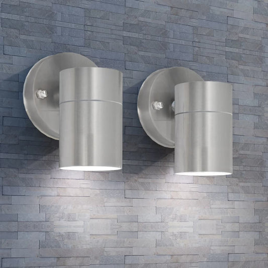 Outdoor Wall Lights 2 pcs Stainless Steel Downwards