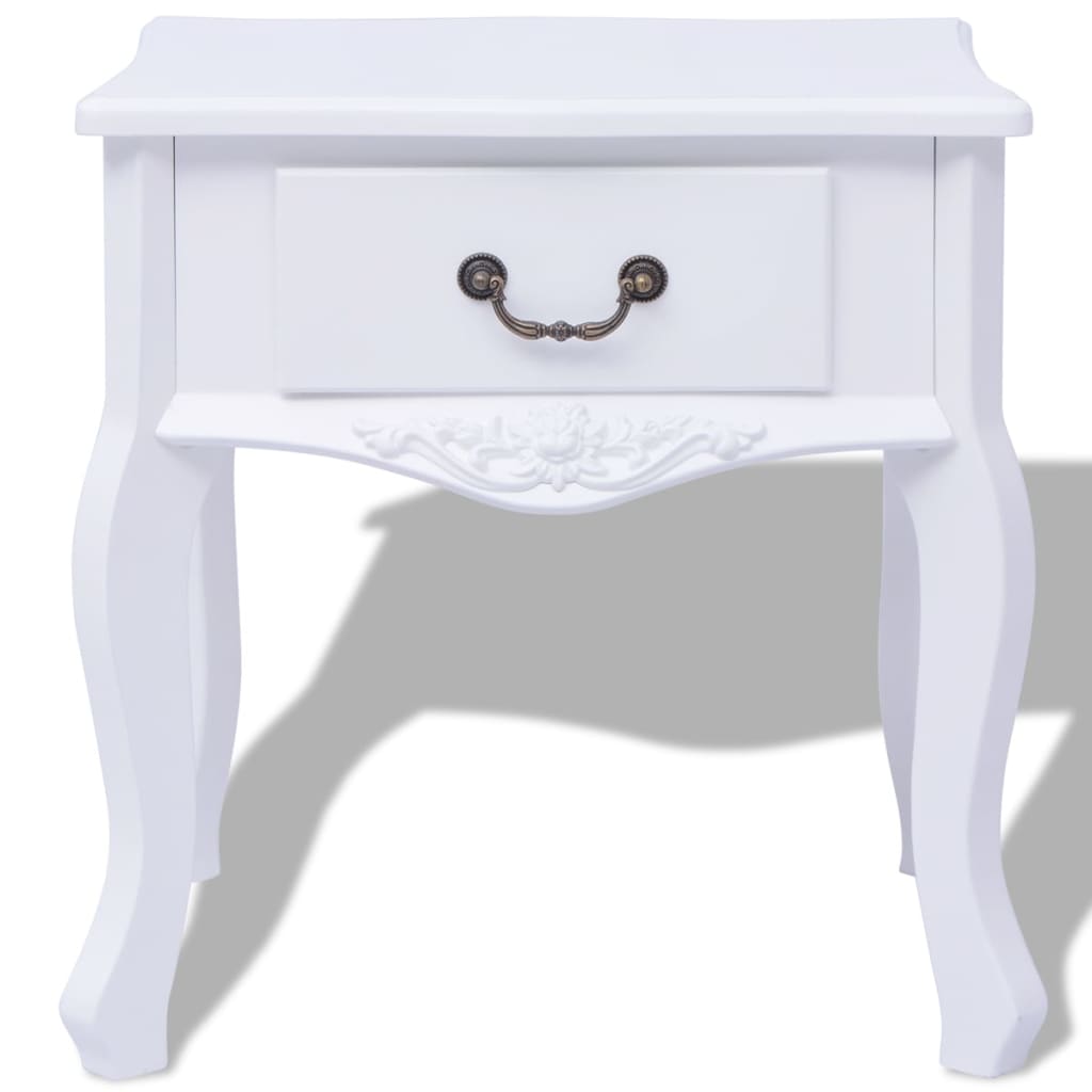 Bedside Cabinet MDF White