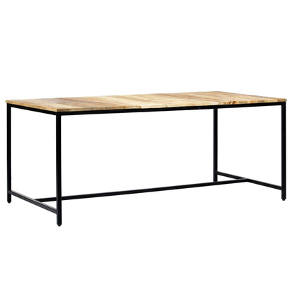 Dining Table 180x90x75 cm Solid Rough Mango Wood