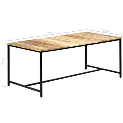 Dining Table 180x90x75 cm Solid Rough Mango Wood