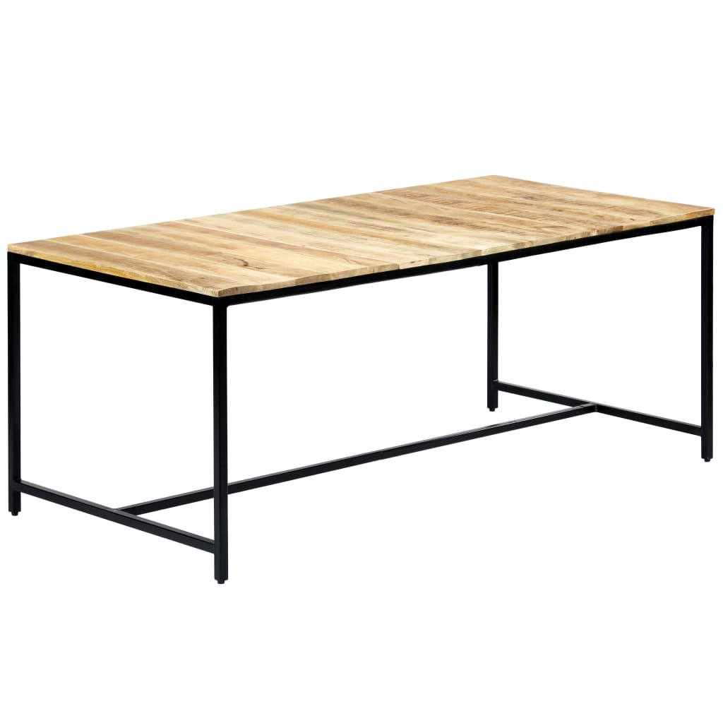 Dining Table 180x90x75 cm Solid Rough Mango Wood