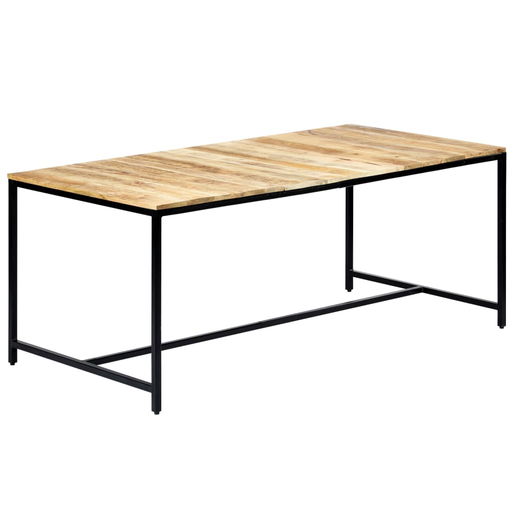 Dining Table 180x90x75 cm Solid Rough Mango Wood