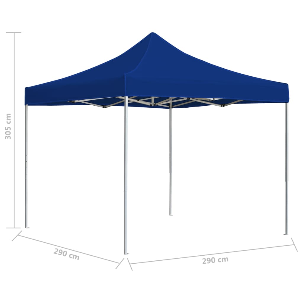 Professional Folding Party Tent Aluminium 3x3 m Blue