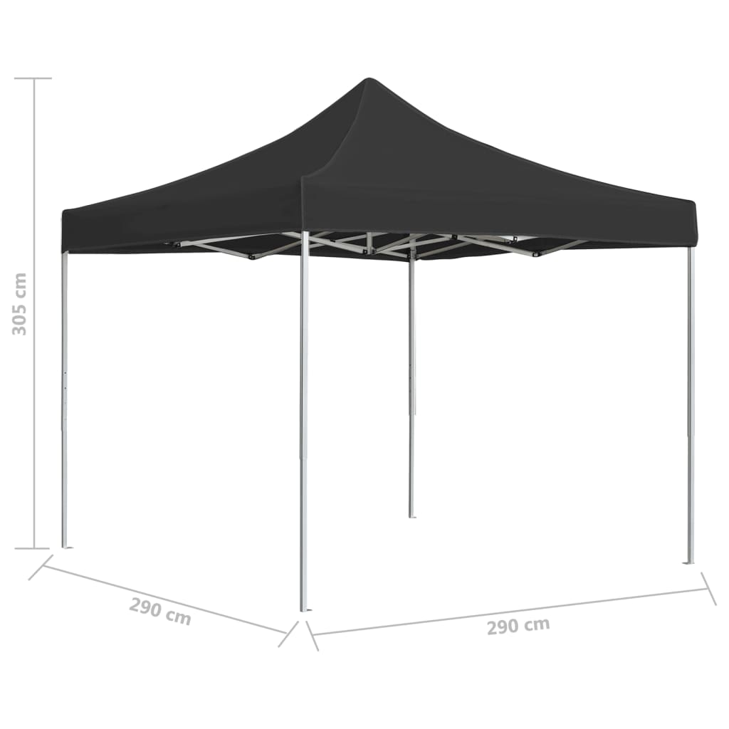 Professional Folding Party Tent Aluminium 3x3 m Anthracite