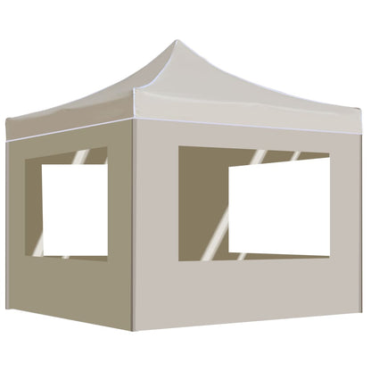 Professional Folding Party Tent with Walls Aluminium 3x3 m Cream