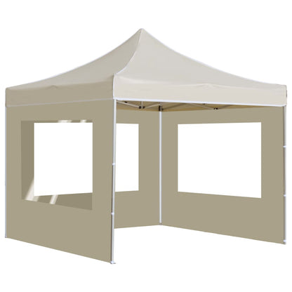 Professional Folding Party Tent with Walls Aluminium 3x3 m Cream