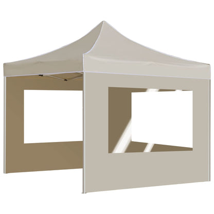 Professional Folding Party Tent with Walls Aluminium 3x3 m Cream