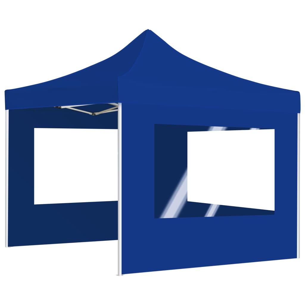Professional Folding Party Tent with Walls Aluminium 3x3 m Blue